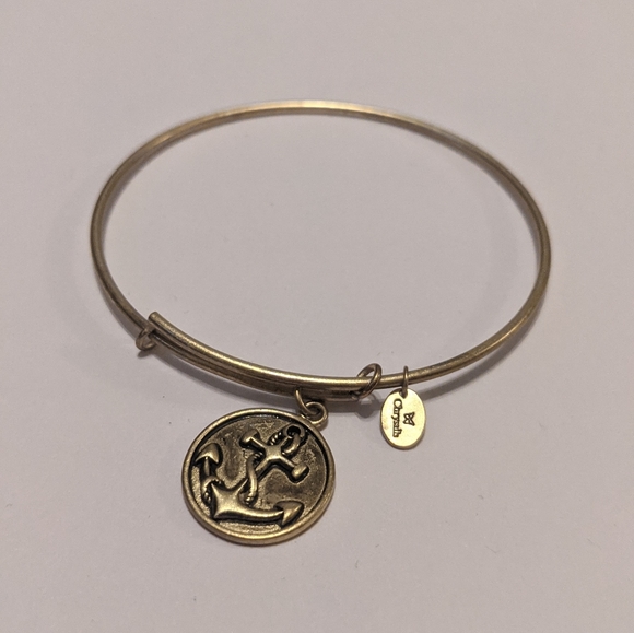 Chrysalis nautical charm bracelet bangle - adjustable gold tone - Picture 8 of 14
